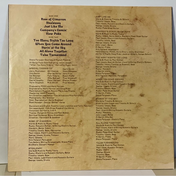 12" Vinyl Record - POCO - Rose of Cimarron - ABC Records - 1976 - Picture 4 of 4